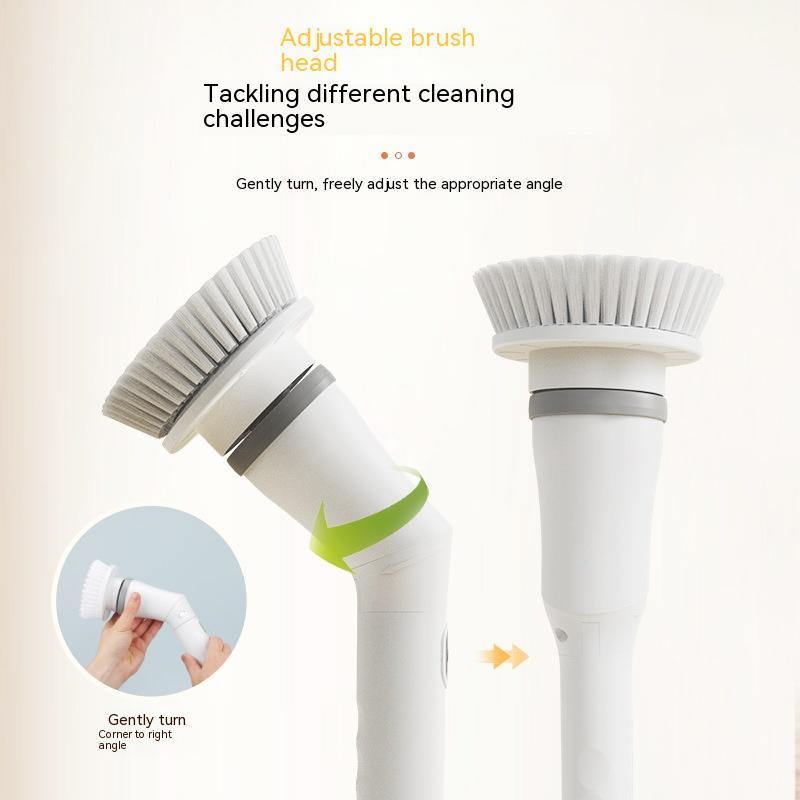 Electric Scrubber Cleaning Wall Long Handle Elbow Telescopic Multifunction Cleaning Brush